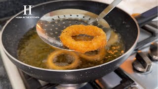 The Easiest Crispy Onion Rings Recipe Crunchy 🧅 Onion Rings Recipe UrduHindi HUMA IN THE KITCHEN [upl. by Ahouh571]