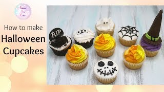 Halloween cupcakes  How to make Halloween cupcakes tutorial [upl. by Netsrejk]