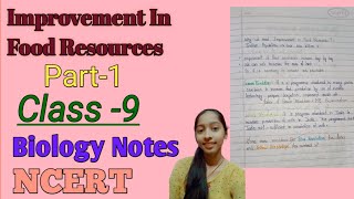 NCERT class9 Biology Ch3 Improvement In food Resources NotesStudy Land [upl. by Solly]