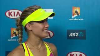 Eugenie Bouchard interview 4R  Australian Open 2015 [upl. by Nwaf]