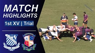 Riverview vs Joeys  Trial 1st XV Highlights [upl. by Bocyaj293]