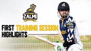 Highlights From Peshawar Zalmis First Training Session for HBL PSL 9 [upl. by Essirahc]