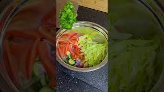 Greek Salad Recipe recipe salad food foryou shortsvideo shortsviral [upl. by Dlawso]