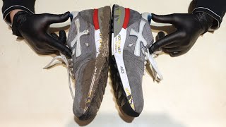 How to clean expensive dirty sneakers  PREMIATA  ASMR cleaning [upl. by Anawaj925]