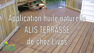 SATURATEUR bois naturel terrasse ALIS de chez Livos application [upl. by Ellocin]