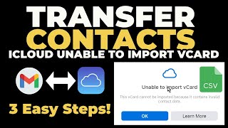 Unable to Import vCard  This vCard cannot be imported because it contains invalid contact data [upl. by Dalt]