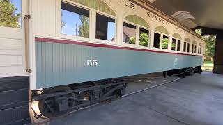 Lynnwood Interurban Car No 55 Heritage Park Trolley Barn [upl. by Zane]