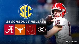 2024 SEC SCHEDULE RELEASED Analysis and Reactions as Alabama clashes with Oklahoma  CBS Sports [upl. by Folger743]