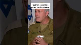 Cabrini entrevista porta voz Israelense noticias shorts [upl. by Gerita400]