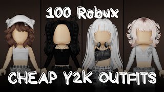 10 CHEAP Y2K OUTFITS  y2k outfits under 100 Robux [upl. by Sexela]