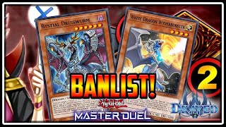 NEW Banlist for MASTER DUEL Dragon Link is Back [upl. by Chaffee]