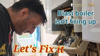 Biasi central heating combination boiler faulty Birmingham no hot water or radiators heating up [upl. by Melli510]