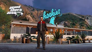 Franklins Fight  Defending The Hookies  GTA V Gameplay [upl. by Frohne]