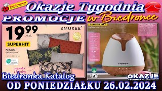 𝐁𝐈𝐄𝐃𝐑𝐎𝐍𝐊𝐀 🐞 Nowa Gazetka Od 26022024  Okazje i promocje tygodnia w Biedronce – Katalog Biedronki [upl. by Adila166]