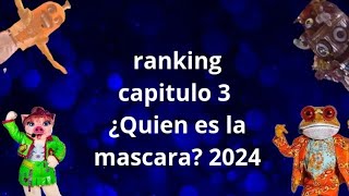 Ranking¿Quien es la mascara2024 capitulo 3 [upl. by Kawai]