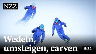 Wedeln umsteigen carven  der RetroTest auf Ski [upl. by Cimah445]