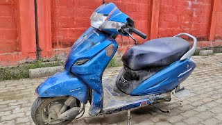 Honda Activa fully denting painting and Restoration  Activa Restoration  repair amp restoration [upl. by Aynatal683]