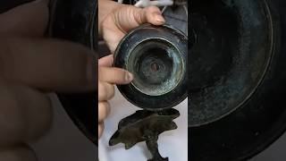 Easy DIY cleaning of Antique Brass Diya brass diya diwali brassmetal diwalicleaning festival [upl. by Antsirhc]