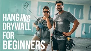 How To Hang Drywall for Beginners  Nestrs [upl. by Fougere]