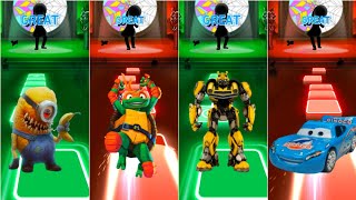 MinionsEXE Vs TMNT Vs Bumblebee Vs Dinoco McQueen  Coffin Dance Cover Song [upl. by Manbahs]