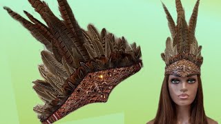 Create a stunning feather headdress for photos DIY feather crown [upl. by Sucramraj]