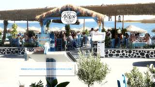 Apollon Restaurant Perissa  Best Beach Restaurants in Santorini [upl. by Thielen]