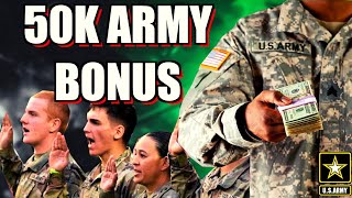 Army Offering 50K Bonuses For The First Time Ever  Joining The Army 2022 [upl. by Gierc544]