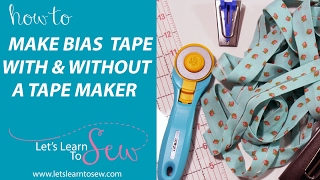 How To Make Bias Tape singlefold and doublefold with and without a tape maker [upl. by Xantha]