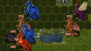 Heroes 3 9999 x 7 Dragons Final battle in the map quotUnleashing the Bloodthirstyquot [upl. by Pence]