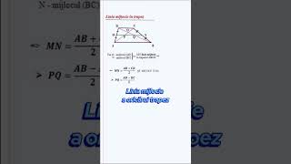 gp55 Linia mijlocie in trapez evaluarenationala matematica shorts short shortvideo shortsvideo [upl. by Kurr98]