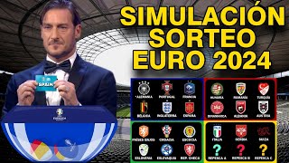 SIMULACIÓN DEL SORTEO DE LA FASE DE GRUPOS EUROCOPA 2024 [upl. by Auhsej]