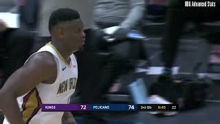 Career Game 42 Zion Williamson Highlights vs SAC 02012021 [upl. by Llenrep]