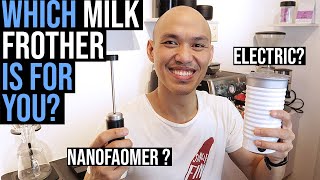 Best Milk Frother For Home Baristas The Nanofoamer amp Electric Frother Review [upl. by Arec]