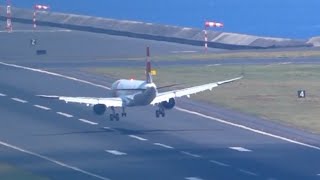 Madeira Airport Live WIND Action LPMA Spotter ✈️ 27102024 [upl. by Llerahs]