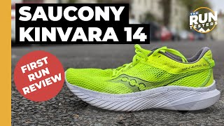 Saucony Kinvara 14 First Run Review  A traditional speed shoe thats lacking in modern design [upl. by Myrvyn]