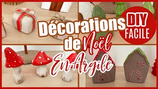 DÉCORATIONS DE NOËL AVEC DE LARGILE AUTO DURCISSANTE [upl. by Yrol]