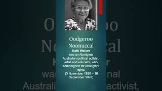 Oodgeroo Noonuccal Aboriginal Australian writer ugcnet2024 englisliterature [upl. by Griffis]