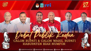 DEBAT PUBLIK KEDUA PASANGAN CALON BUPATI amp WAKIL BUPATI KAB BIAK NUMFOR 2024 [upl. by Esemaj]