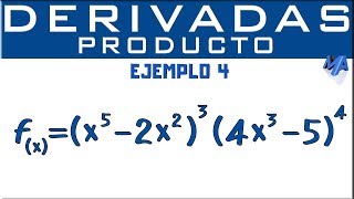 Derivada de un producto  Ejemplo 4  Regla de la cadena [upl. by Nylitak642]