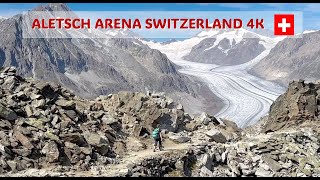 Aletsch Arena  Bettmeralp to Eggishorn Switzerland 4K [upl. by Slaohcin]