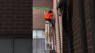 Silicone sealant application to movement joint on brick wall [upl. by Yedorb625]