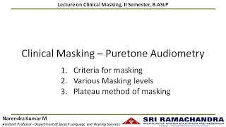 Clinical Masking Pure Tone Audiometry [upl. by Cormier]