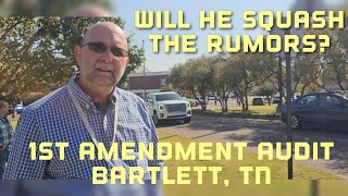 First Amendment Audit Bartlettwill he squash the nasty rumorsaudit 1stamendment [upl. by Genovera]