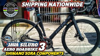 JAVA SILURO 3 AERO ROADBIKE  BIKE CHECK  SHIMANO SORA COMPONENTS  UCI APPROVED [upl. by Limemann]