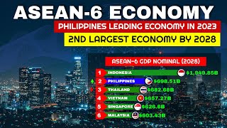 ASEAN6 ECONOMY 🇵🇭 PH Leading Economy in 2023 2nd Largest Economy by 2028 [upl. by Livi467]