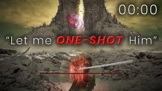 0 Seconds  1 SWORD SWING to One Shot Radahn the Final Boss in the DLC World Record  Elden Ring [upl. by Vas]