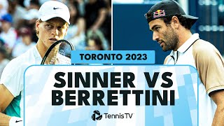 Jannik Sinner vs Matteo Berrettini FirstEver Match  Toronto 2023 Extended Highlights [upl. by Eelarbed]