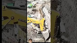 excavator working truck 🚛 dumper loading excavator automobile cat construction jcb shortvideo [upl. by Ier]