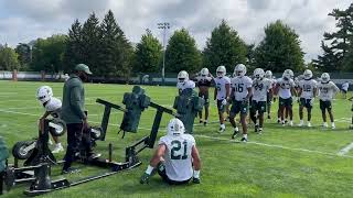 Michigan State Football Practice  First Day Fall Camp  Jonathan Smith Head Coach  DL DBs [upl. by Lledrev]