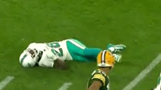 Bobby McCain Knocked Out On Illegal Blindside Block  Dolphins vs Packers  NFL [upl. by Deyes]